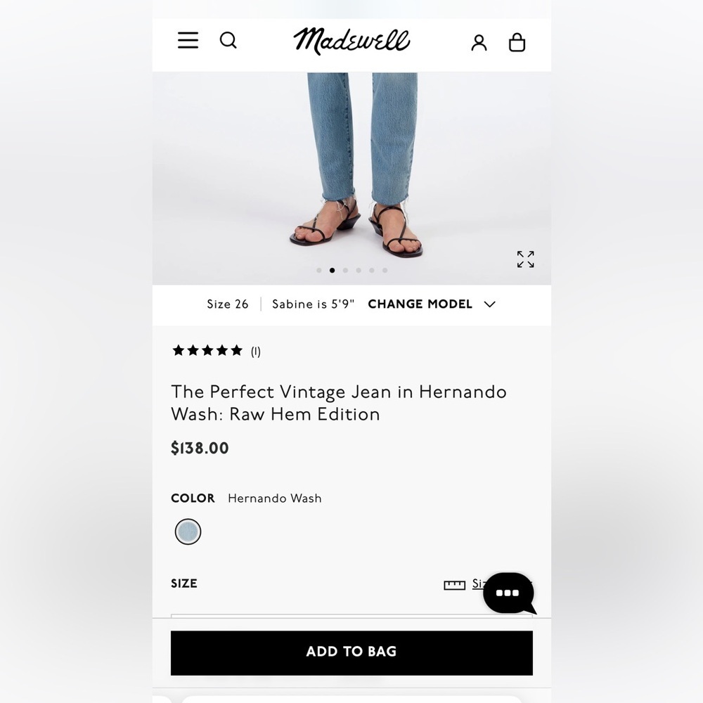 Madewell The Perfect Vintage Jean in Hernando Wash: Raw Hem Edition - Picture 6 of 13
